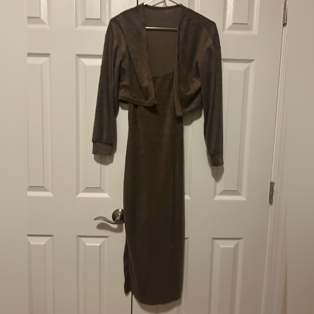 NWOT Sexy Velvet Bodycon Dress & Cropped Jacket - Size XS - Picture 6 of 10